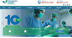 Desktop Screenshot of mayapadahospital.com